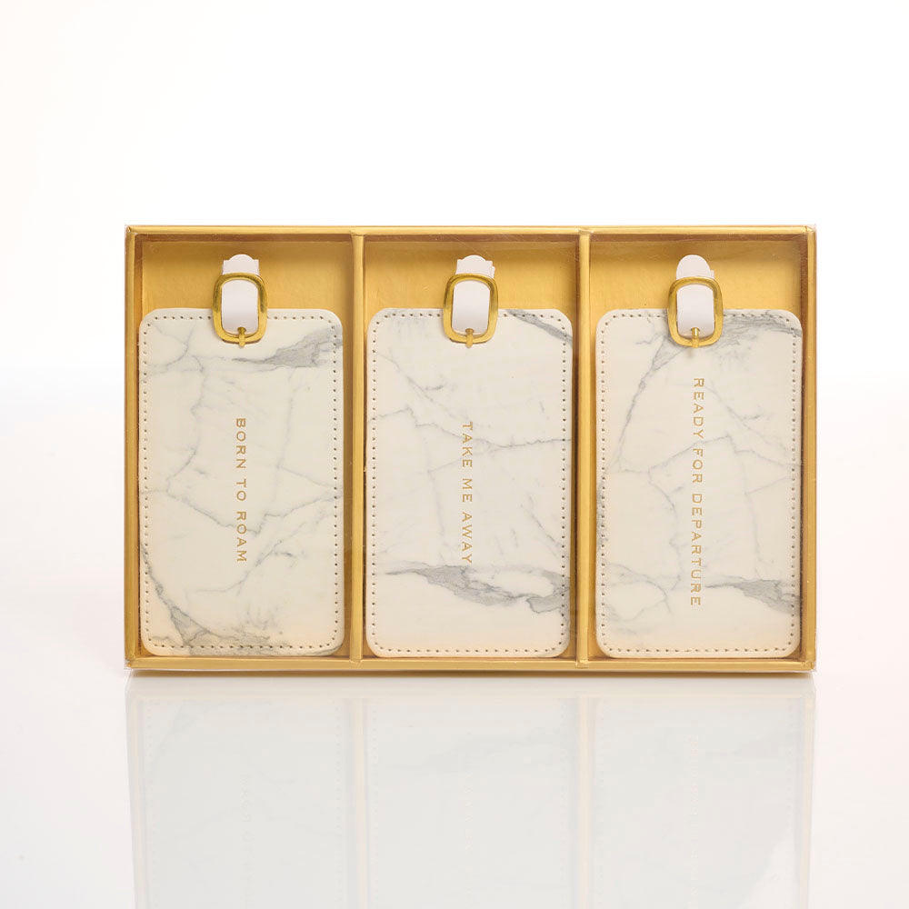 Set Tags Maletas Marmol