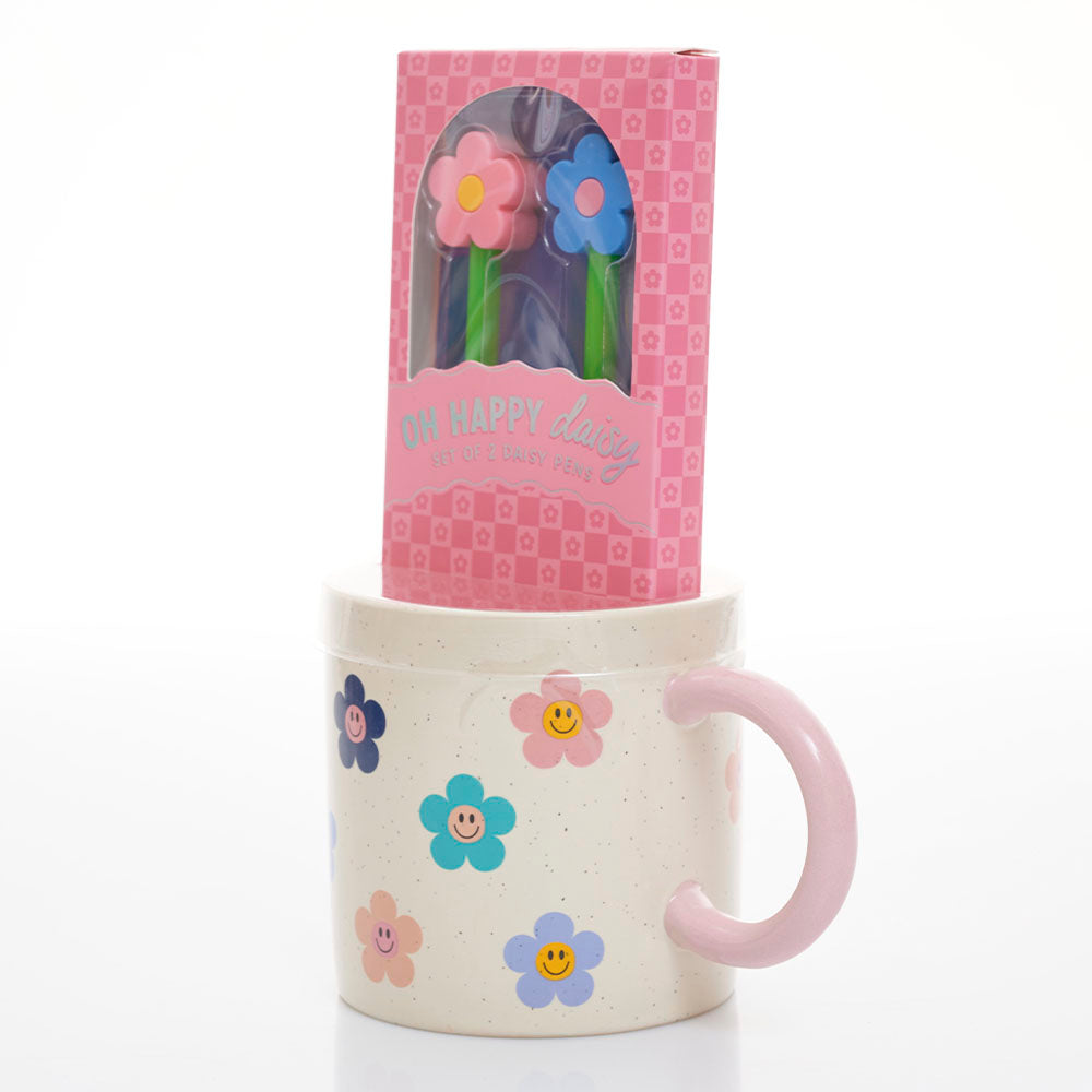 Set Plumas y Taza Daisy