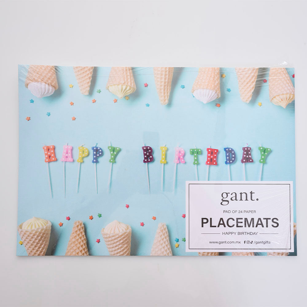 Set Individuales de Papel Happy Birthday