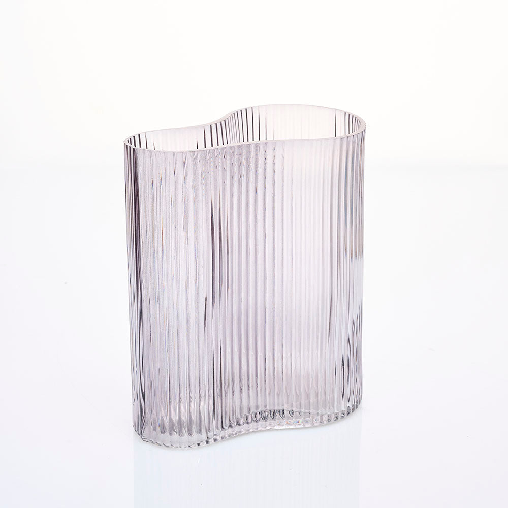 Florero Estriado Oscuro