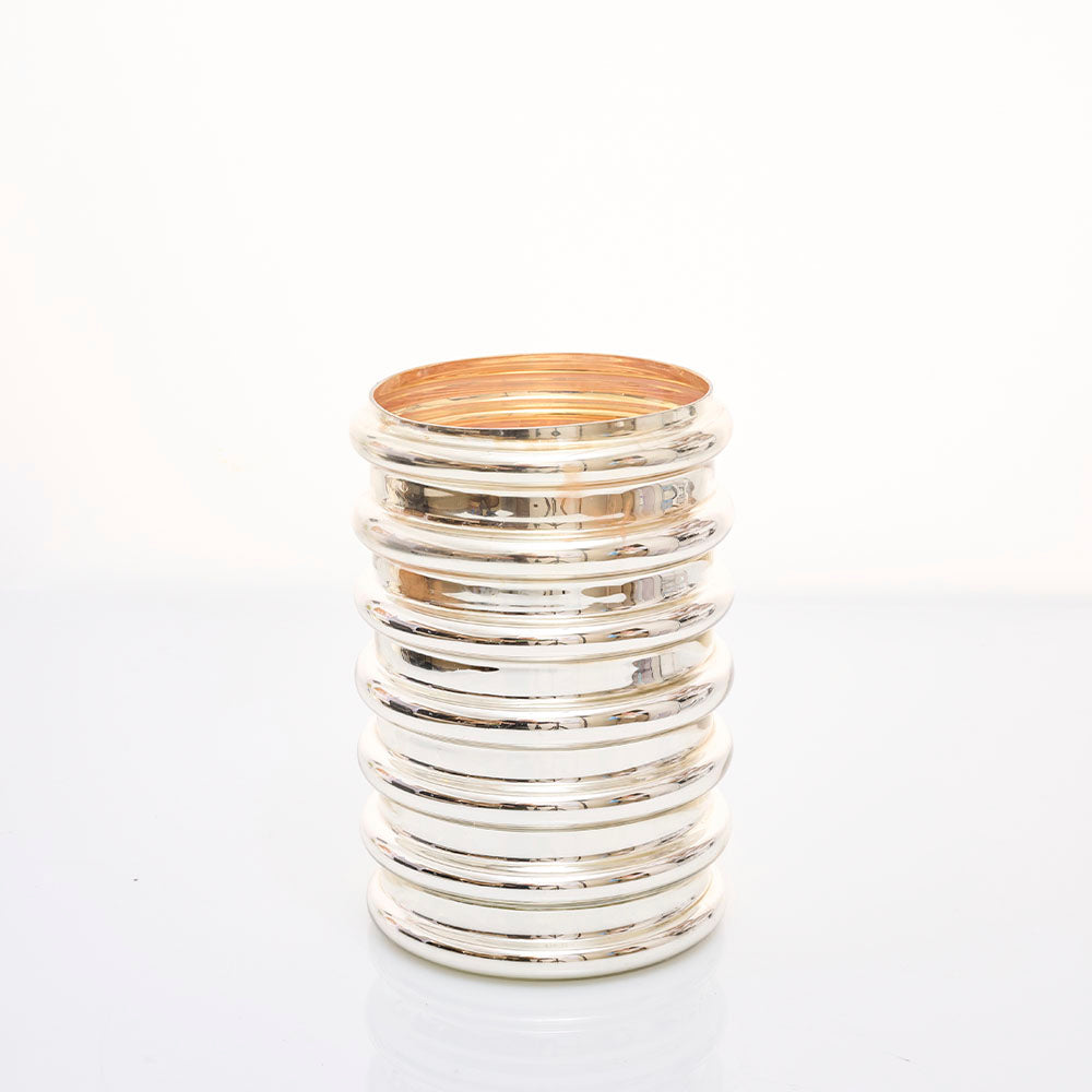 Florero Scallop Plateado Chico