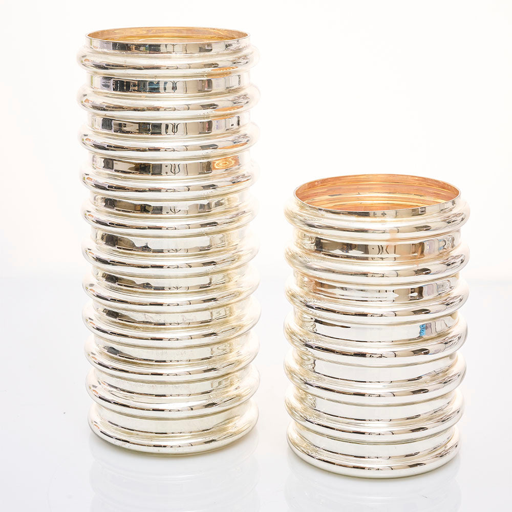 Florero Scallop Plateado Chico