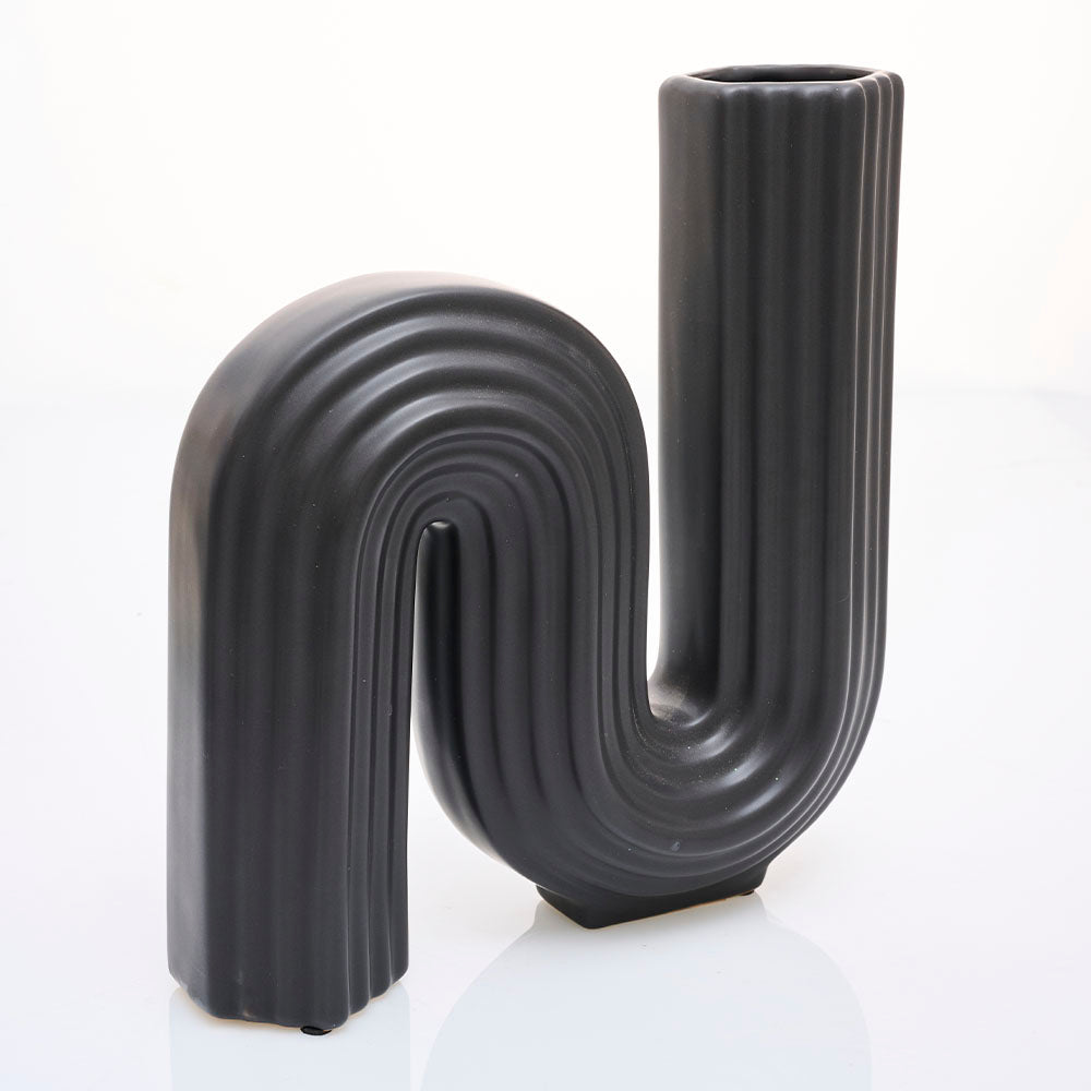 Florero Loopy Negro