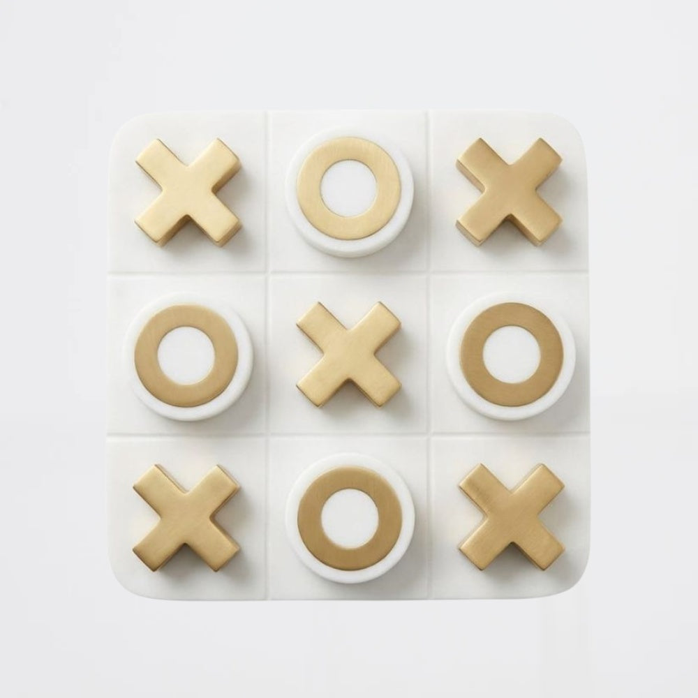 Tic Tac Toe Marmol Blanco