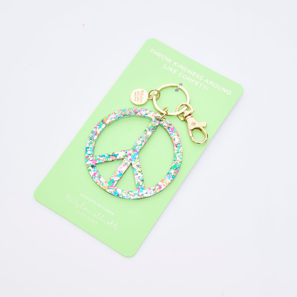 Llavero Confetti Peace Sign