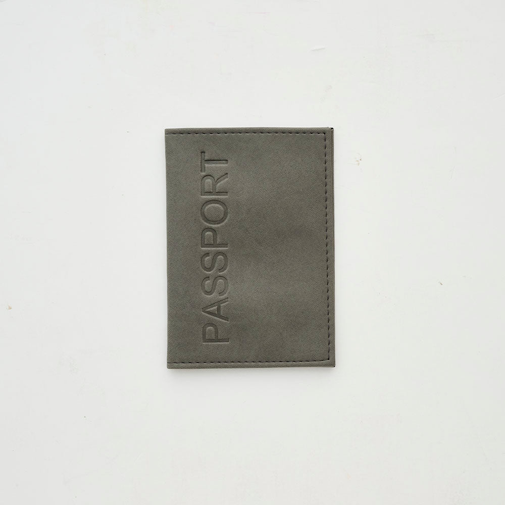 Portapasaporte Gris