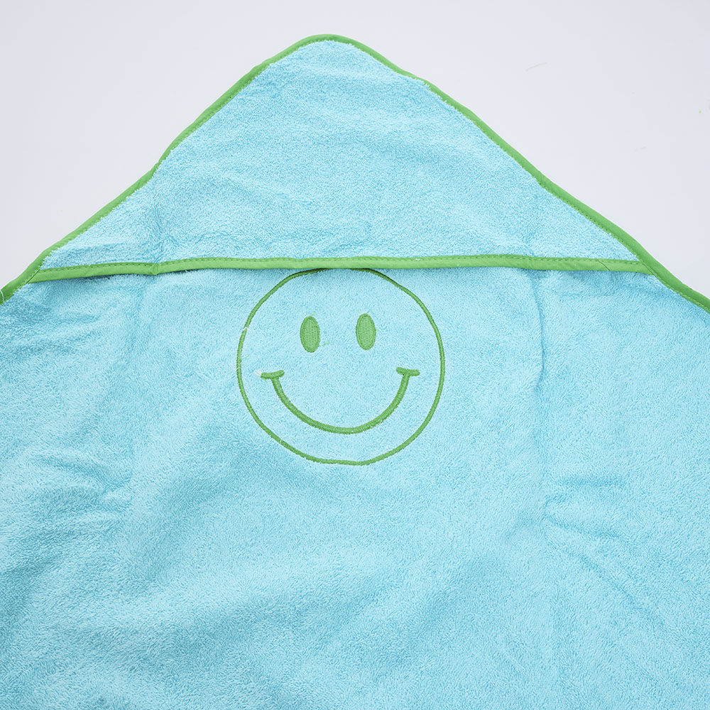 Happy Hooded Towel Blue