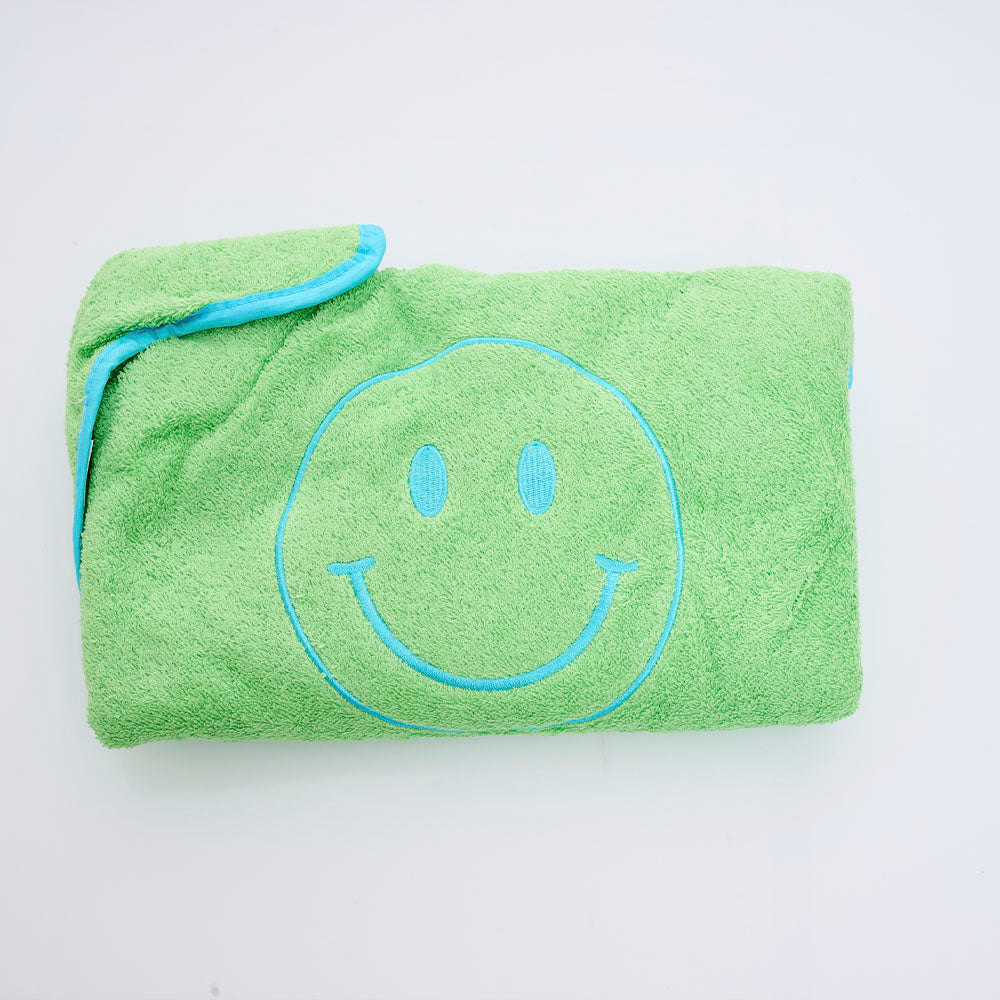 Happy Hooded Towel Green