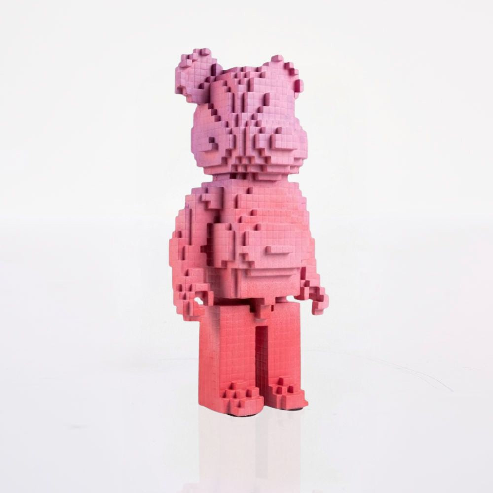 Brick Bear Pixeles Rosa Chico