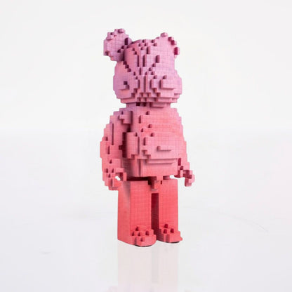 Brick Bear Pixeles Rosa Chico