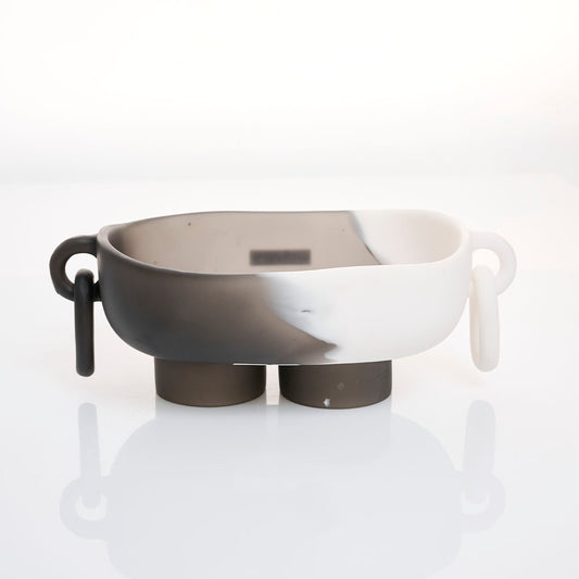 Bowl Resina Gris con Blanco