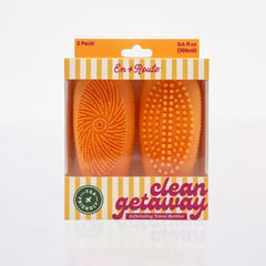 Set Botellas de Viaje Scrub Naranja