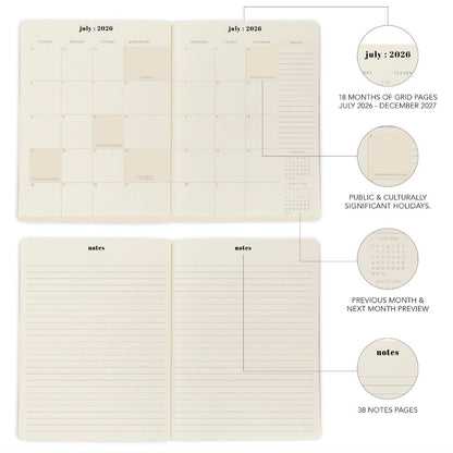 Agenda Scalloped 18 Meses