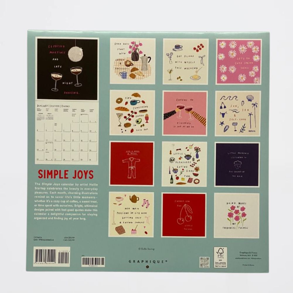 Calendario Simple Joys