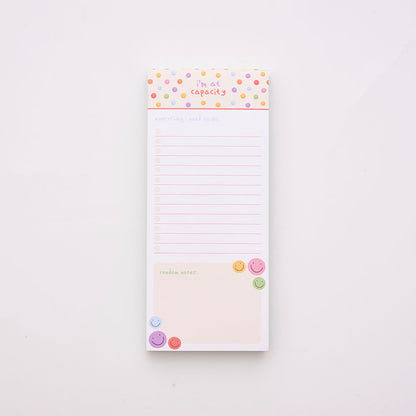 Magnetic Notepad at Capacity