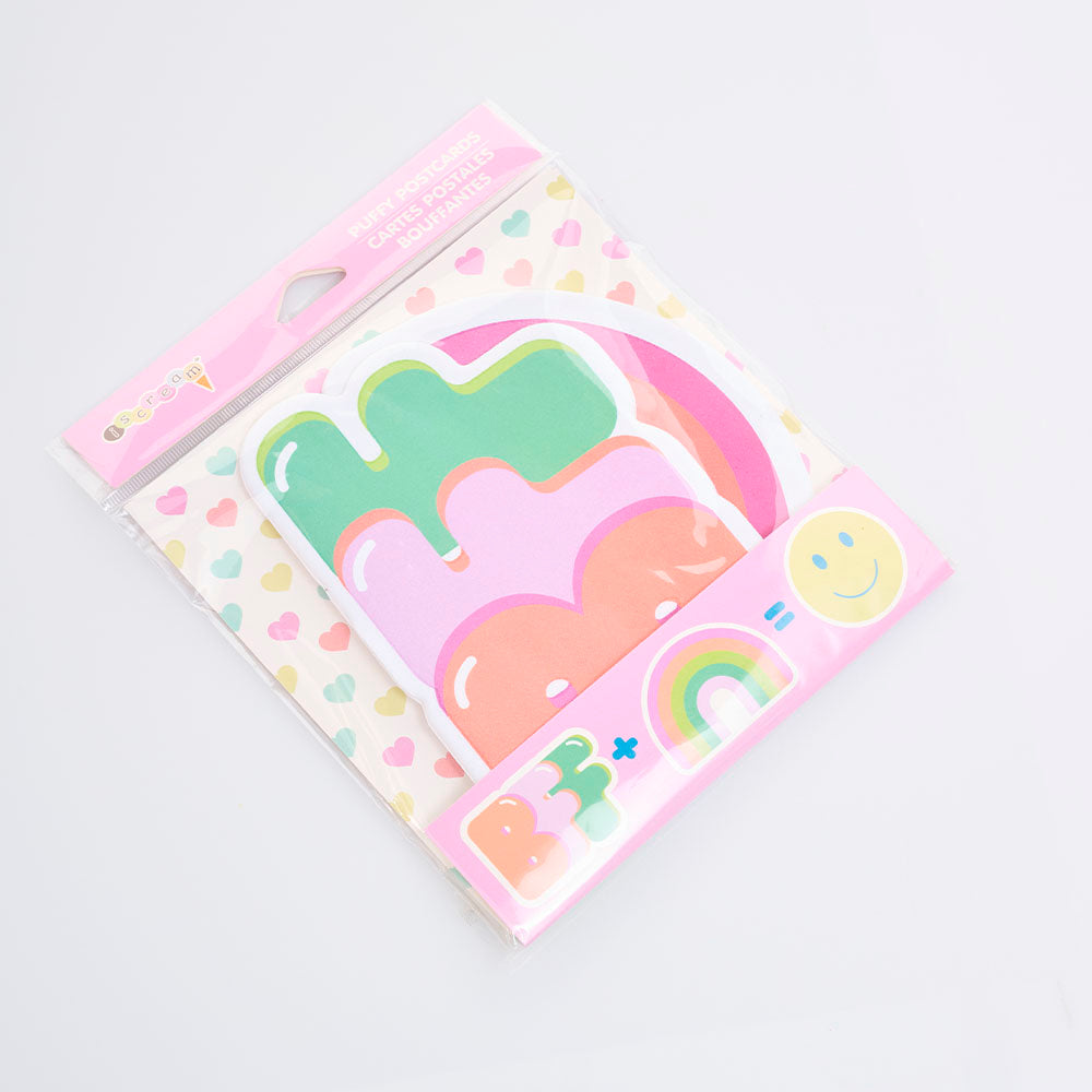 Tarjetas Rainbow Puffy BFF