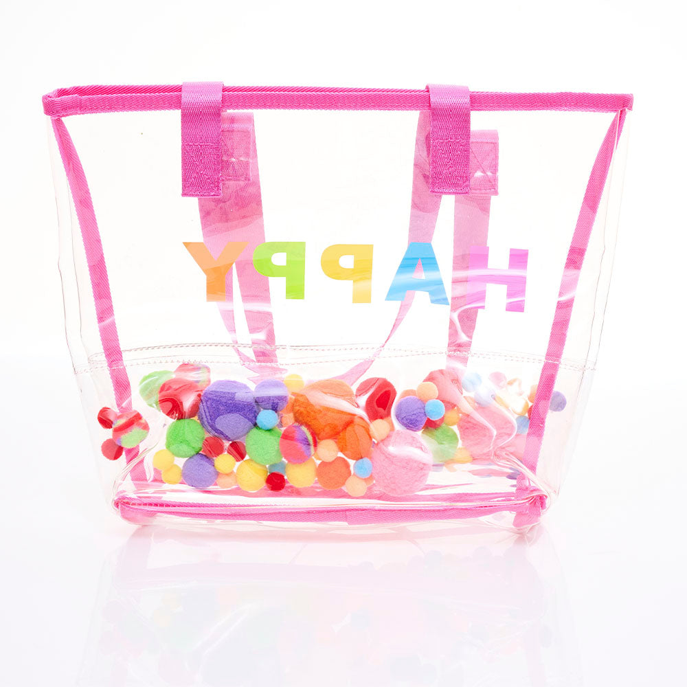 Tote Happy Pom Poms