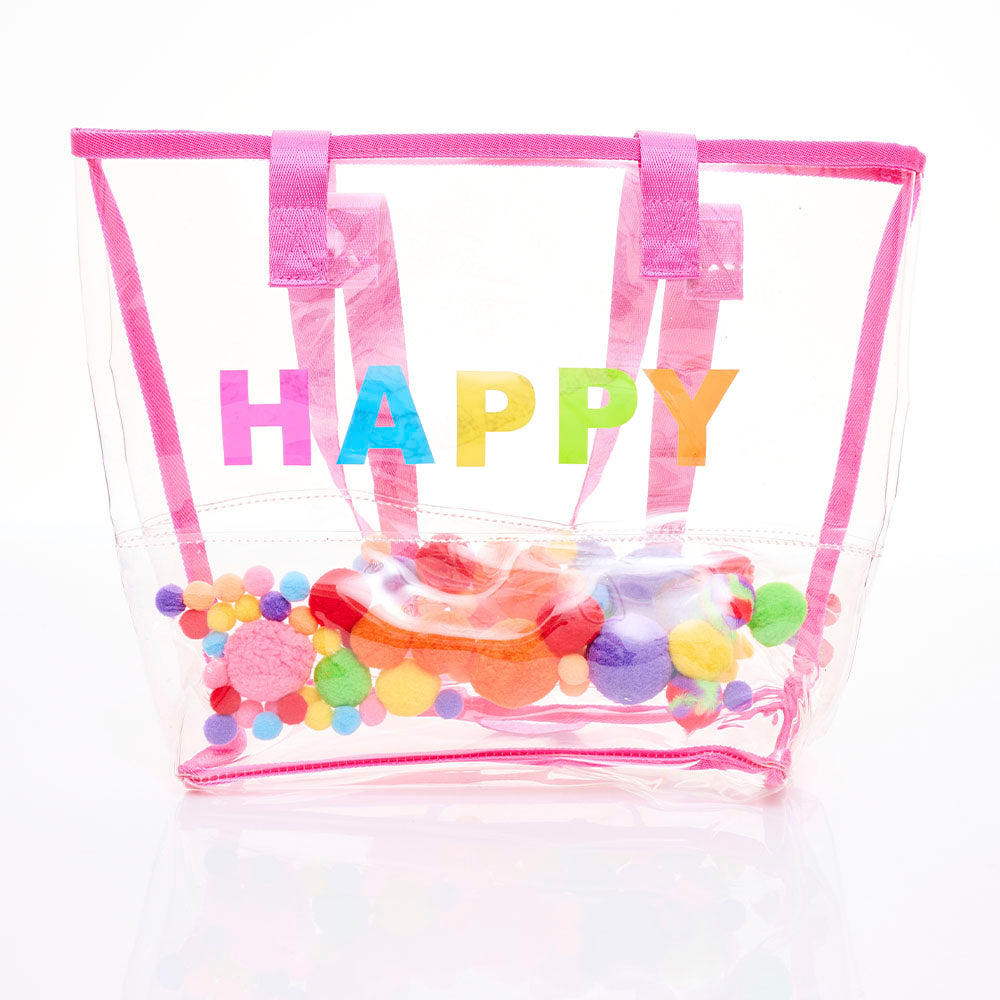Tote Happy Pom Poms
