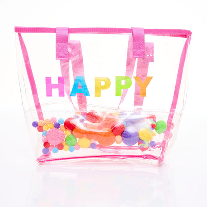 Tote Happy Pom Poms