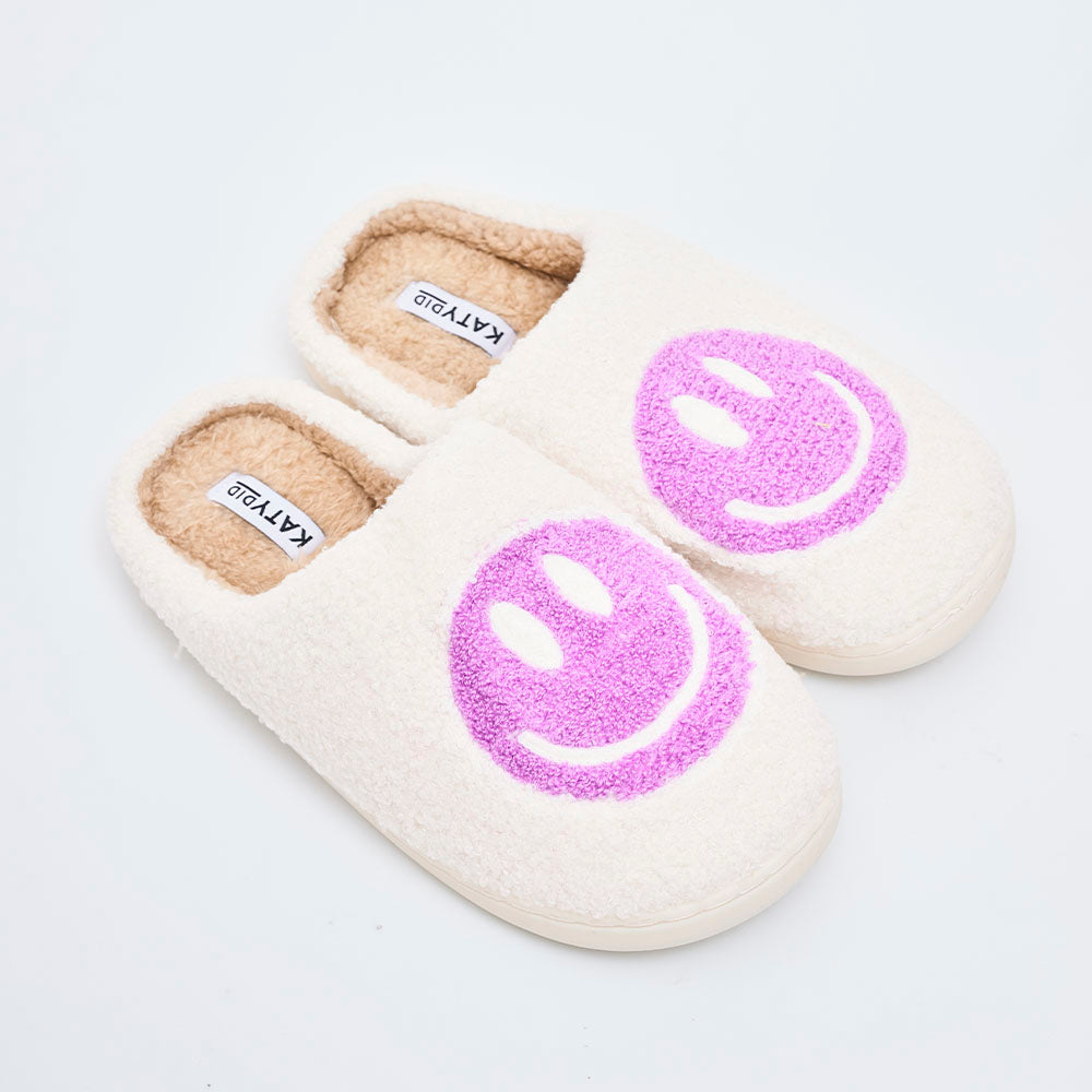 Pantuflas Smiley Purple L/XL