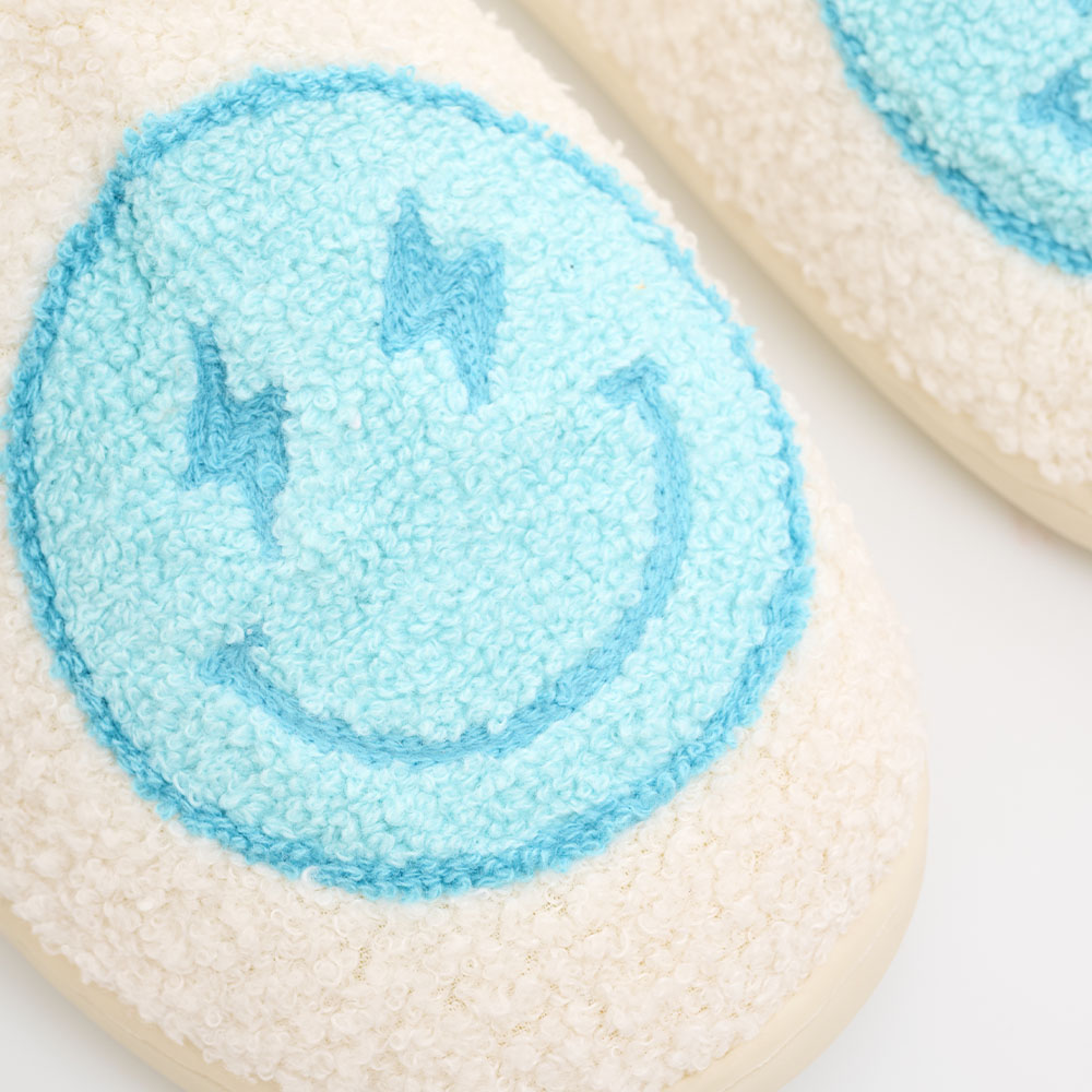 Pantuflas Smiley Turquoise  L/XL