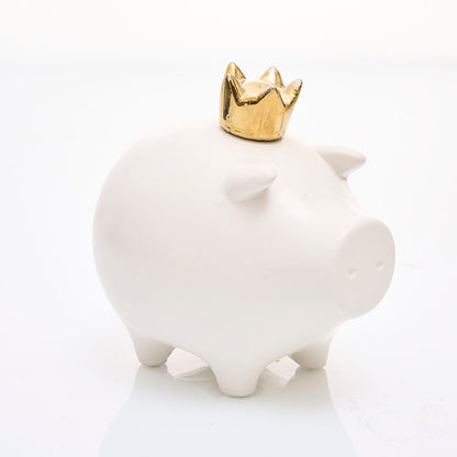 Cochinito Blanco con Corona