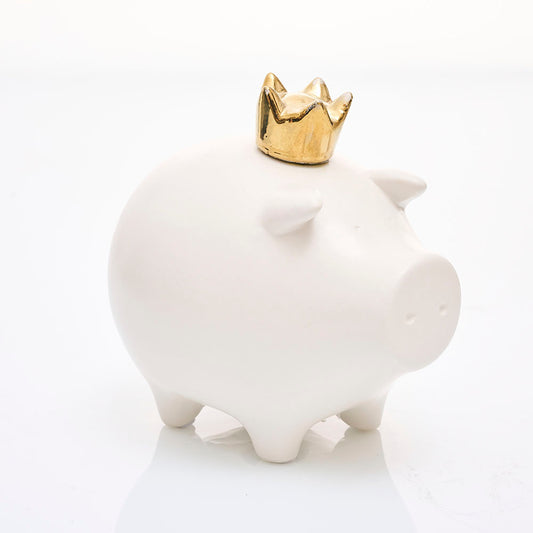 Cochinito Blanco con Corona