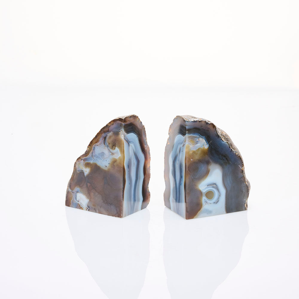 Bookends Agate Jagged