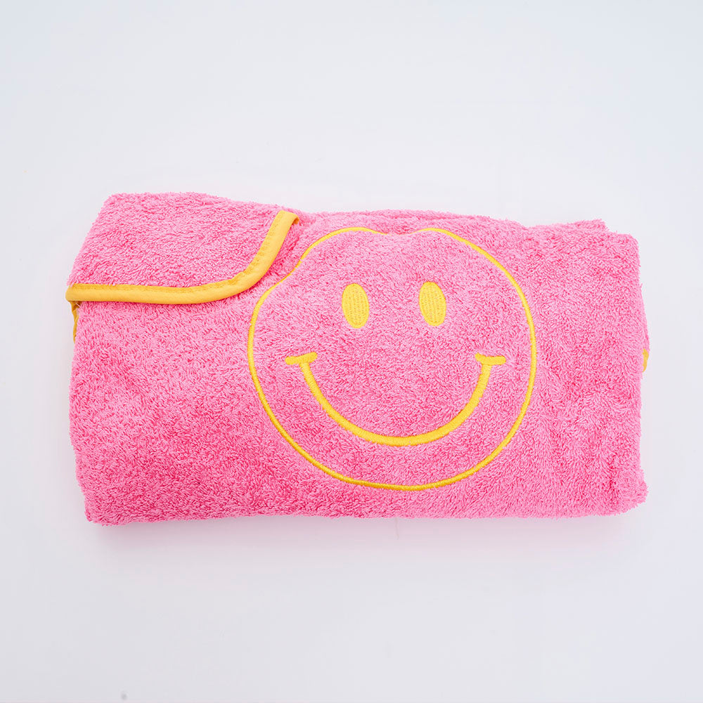 Happy Hooded Towel Pink