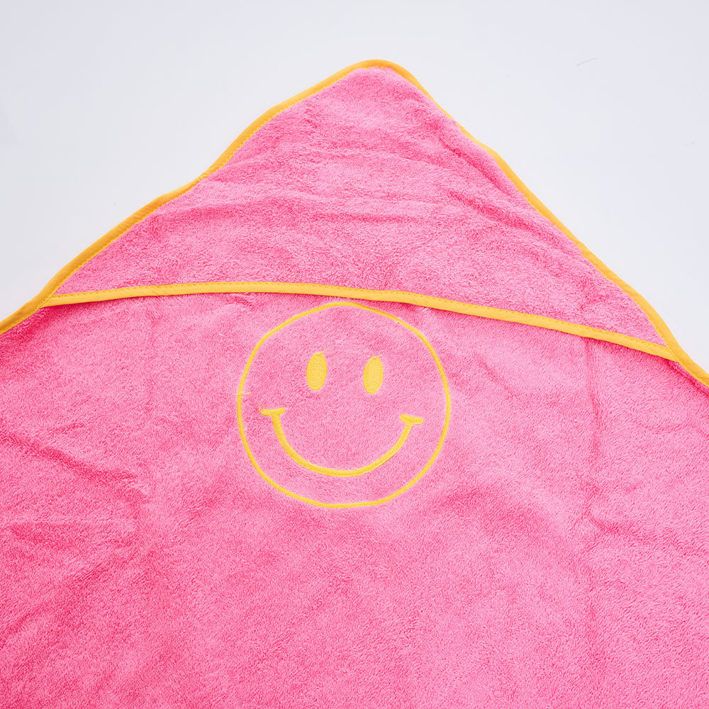 Happy Hooded Towel Pink