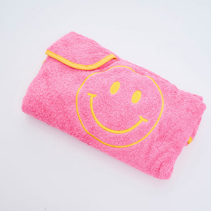 Happy Hooded Towel Pink